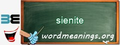 WordMeaning blackboard for sienite